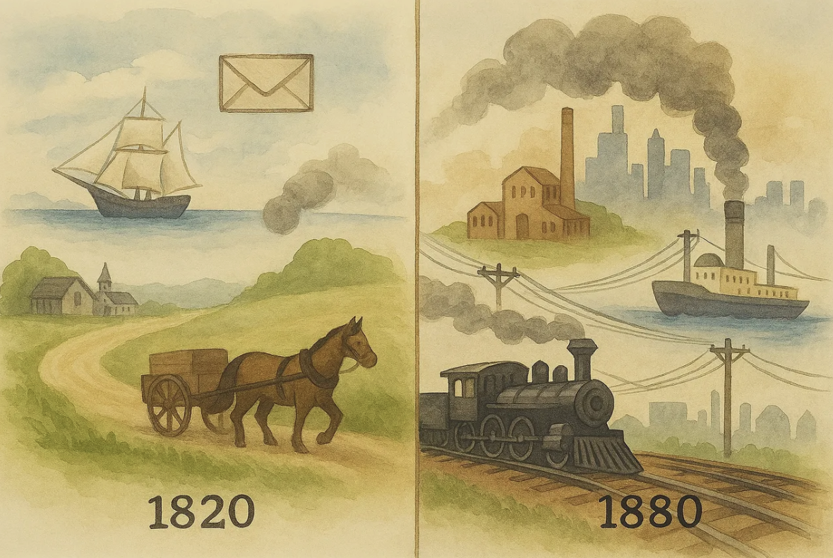 Railways, Rail Engines, Steam Ships, and Telegraph